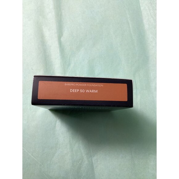 BareMinerals BarePro 16Hr Skin-Perfecting Powder Foundation Deep 50 Warm 8g New - Picture 3 of 8